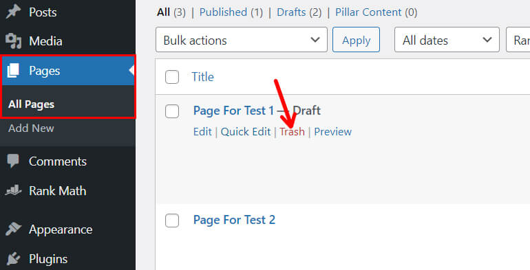 How to Delete Pages in WordPress? (Without Making 404 Pages)  